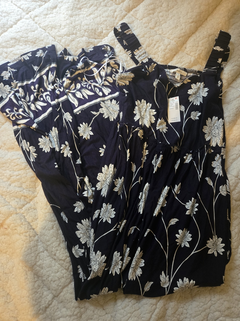Maurices Purple Floral Wide-Leg Jumpsuit with White Print - Picture 2 of 4